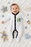 SuperBaby Salopeta alba cu botosei pentru bebelusi, Koala
