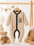 SuperBaby Salopeta crem cu botosei pentru bebelusi, Bear