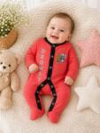 SuperBaby Salopeta corai din bumbac pentru bebelusi cu botosei, Koala
