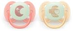 Philips Set 2 suzete Philips Avent SCF094/02, Ultra soft Nighttime 0-6 luni, 2 buc (Roz/Portocaliu) (SCF094/02)