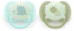 Philips Set 2 suzete Philips Avent SCF094/01, Ultra soft Nighttime 0-6 luni, fosforescent, 2 buc (Verde/Albastru) (SCF094/01)