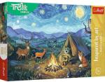 Trefl Puzzle Trefl Familia Treflik, Inspirat de Arta Langa Focul de Tabara, 100 de piese Puzzle