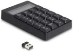 DeLock 2 az 1-ben A típusú USB billentyűzet számológép funkcióval, 2, 4 GHz, vezeték nélküli, fekete