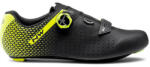 NorthWave Road Core Plus 2 országúti kerékpáros cipő, SPD-SL, fekete-neon sárga, 40, 5-es