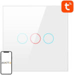 AVATTO Érintőkapcsoló WiFi Avatto TS02-EU-W3 Triple TUYA (fehér) (TS02-EU-W3) - mstore