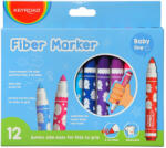 Keyroad Rostirón, filctoll készlet, 5 mm, 12 db/bliszter, Keyroad Jumbo, vegyes színek (KR972320) - web24