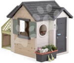Smoby Căsuță de grădină cu uși încuiabile Garden House Life Smoby cu jgheab pentru scurgere, cu filtru UV, de la 24 luni (SM810308-AI) Casuta pentru copii
