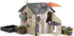 Smoby Căsuță Grădinarului cu nisipar Garden House Life Smoby cu bucătărie, extinsă cu filtru UV, de la 24 luni (SM810308-B) Casuta pentru copii