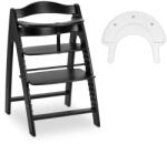 Hauck Scaun inalt pentru copii hauck Arketa N Play, Lemn, Negru, Reglabil, 6 luni - 130 kg (664322) Scaun de masa bebelusi, inaltator