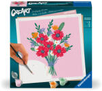 Ravensburger - CreArt pictura pe numere pentru adulti buchet de maci (RVSPBN25519) Carte de colorat