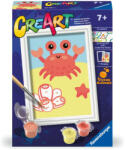 Ravensburger - CreArt pictura pe numere pentru copii crab prietenos (RVSPBN23881) Carte de colorat