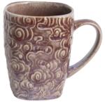  Cană ceramică IRIS cu flori violet 400ml (171216)