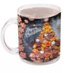 Qx Impex Kft Cană din sticlă IRIS cu model de turtă dulce 9, 7cm 102011 (102011)
