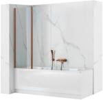 Rea REA-W5696 - Сгъваема преграда за вана AGAT 140x80 см четкана мед/прозрачно стъкло (RE0392) Електрически кани