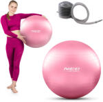 Neo-Sport Fitnesz labda, Neo-Sport NS-950, rózsaszín, 55 cm, pukkanásgátló rendszer, csúszásmentes felület, PVC, pumpával (TE195000) (TE195000)