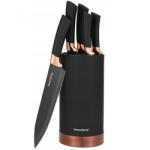 Klausberg Set de cuțite cu suport Klausberg KB 7614, 6 piese, mânere ergonomice, oțel inoxidabil, negru (KB 7614)