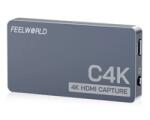 FEELWORLD C4K USB-C csatlakozású videorögzítő streaminghez, játékhoz, videokonferenciához HDMI 4K 60Hz be- és kimenettel (C4K) - tripont