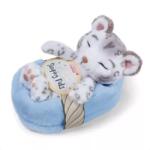 NICI Nici: Leopard de zăpadă de pluș adormit în coș - 12 cm (62871)