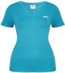 Slazenger Дамска тениска Slazenger Ladies V Neck Tee Shirt - Teal