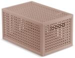 Keter Сиво-розова кутия за съхранение с капак от рециклирана пластмаса 19x30x15 cm Kaya - Curver (261326)