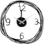 Wallity Dekoratív fém falióra, modern, fekete, 48 cm (279ENZ1430)