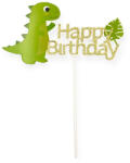 FUNDRAG Torta beszúró, topper - Happy birthday dinoval