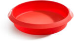 Lékué kerek tortaforma, D=24cm, platina szilikon, piros