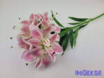  Liliom 10 fejes ág 70cm - Krémes Rózsaszín