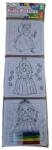 SilverHome Kids-Puzzles - 3 színezhető puzzle ajándék filctollkészlettel - királylányos életkor: 4+