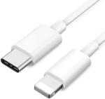 Ezone Prémium Adat- és Töltőkábel, Lightning/USB-C csatlakozó, 27W gyorstöltés, 1 méter, fehér színben