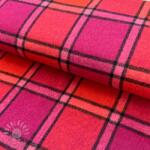  Kosztüm szövet BRUSHED Check cerise