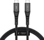 Tech-Protect Cablu pentru incarcare si transfer de date Tech-Protect Ultraboost UB11T, 2x USB-C, 240W, 2A, 480 Mbps, 1m, Negru (5906302353125)