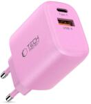 Tech-Protect Incarcator retea TECH-PROTECT NCA20, USB/USB-C, 20W, Quick Charge 3.0, Fast Network Charging, Roz (5906302330645)