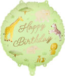 PartyDeco Balon folie Happy Birthday - Safari 35 cm