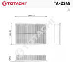 Totachi TA-2345 levegőszűrő