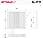 Totachi TA-2721 levegőszűrő
