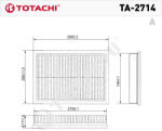 Totachi TA-2714 levegőszűrő