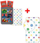Kidsfashion Bosszúállók Symbols ágyneműhuzat és gumis lepedő szett (PP003)