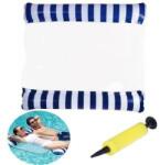 Jokomisiada Water hammock - inflatable mattress with a swimming net STRIPED + pump SP0766