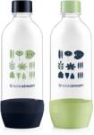 SodaStream BO Jet Duo Szénsavasító palack 1l Mintás - 2db/csomag (JET 2X1L GREEN/NAVY)
