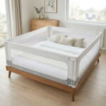 Empria® PACHET POPULAR: 4 Bariere model SELECT, Protectie Pat 180x200 cm, Transformabile in Tarc de joaca (PBariera23WhiteGR2x198+2x178)
