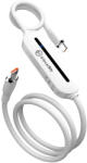 GlocalMe Cablu de incarcare GlocalMe UniCord cu hotspot mobil WiFi/4G, incarcare rapida 65W, cablu USB C la USB C, adaptor USB-A, White + Pachet date 10GB