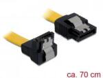 Delock 6 Gb/s sebességet biztosító SATA-kábel egyenes csatlakozódugóval - lefelé néző SATA-csatlakozódugóval, 70 cm, sárga, fém (DL82814) (DL82814)