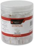 TECHLY IWP-JAR-C6RTY Conector RJ45 8P/8C Cat6 UTP, Fir, 100 bucăți (IWP-JAR-C6RTY)