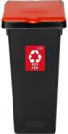 IGOTREND Szelektív hulladékgyűjtő 53 l FLAP BIN, fekete/piros