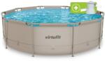 VirtuFit Fémvázas medence vízszűrővel 366x100cm - bézs