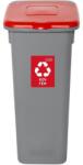 IGOTREND Szelektív hulladékgyűjtő 53 l FLAP BIN, szürke/piros