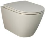RAK Ceramics Vas WC suspendat rimless RAK Feeling, cu fixare ascunsă, 52x36 cm, gri mat (RST2301505A)