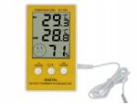 VERK GROUP 09235 Digitální teploměr s vlhkoměrem s externí sondou, žlutý