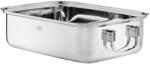 RÖSLE Tava de copt ROSLE din inox, 37 x 27 cm, capacitate 8 litri, cu manere pliabile (132148)
